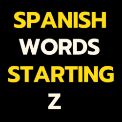 Spanish words that start with w x y z