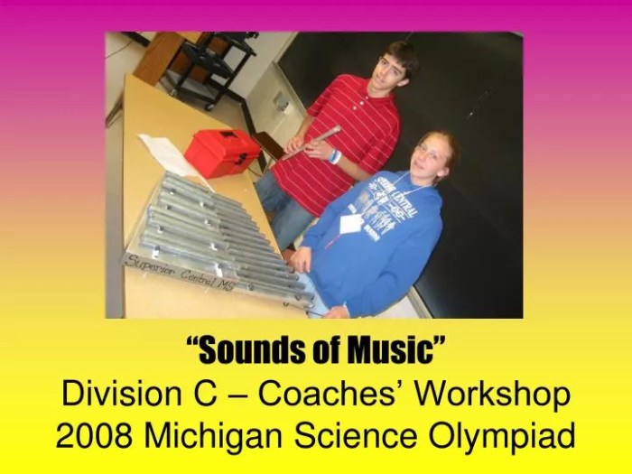 Sounds of music science olympiad