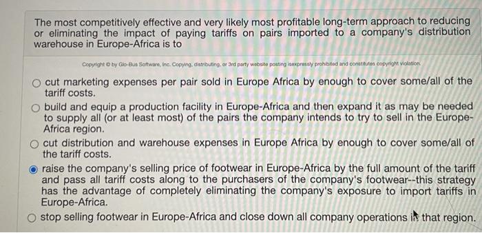 Bsg a companys distribution and warehouse expenses