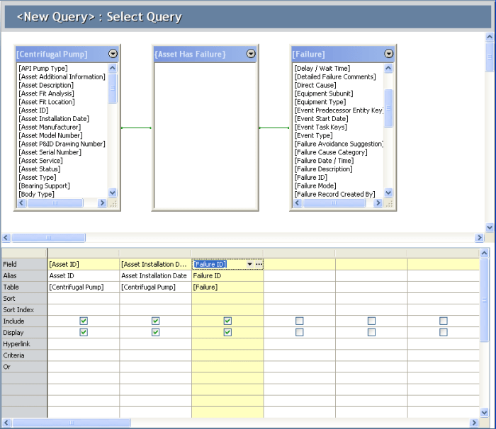 In query design view of the workshopsbytype query