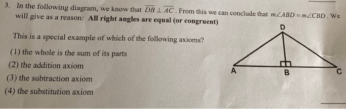 Axioms of equality common core geometry homework